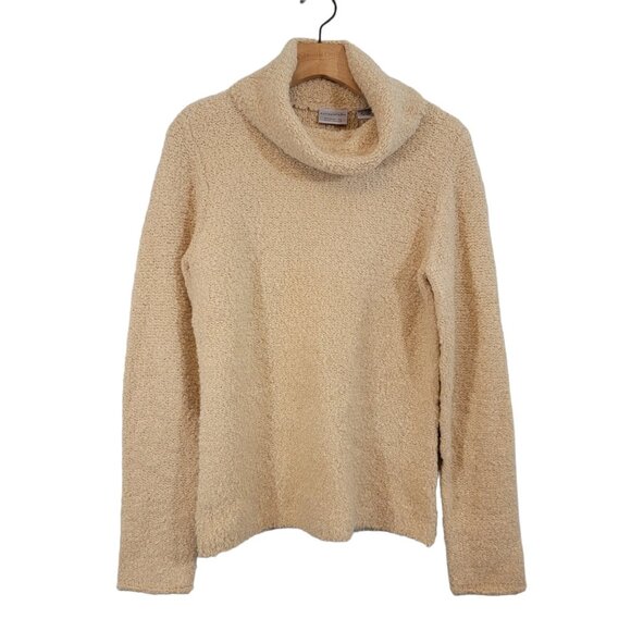 Sutton Studio Women’s Cream Color‎ Wool Blend Cowl Neck Size M Sweater EUC - Picture 1 of 7
